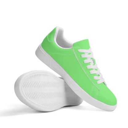 Leather Skateboard Shoes color mint - Image 8