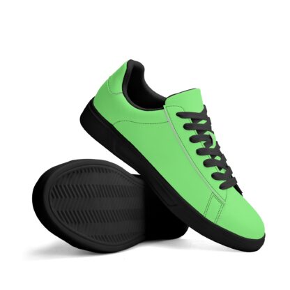 Leather Skateboard Shoes color mint - Image 17
