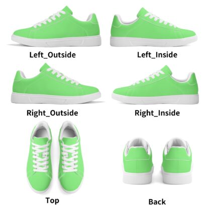 Leather Skateboard Shoes color mint - Image 9