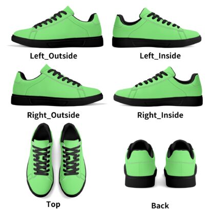 Leather Skateboard Shoes color mint - Image 18